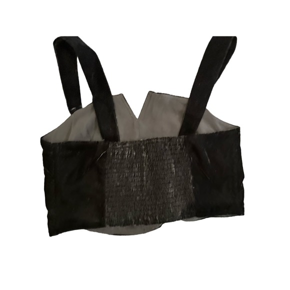 Rachel Zoe Black Velvet Corset Top, Adjustable straps, Sz M, NWT - Picture 7 of 11